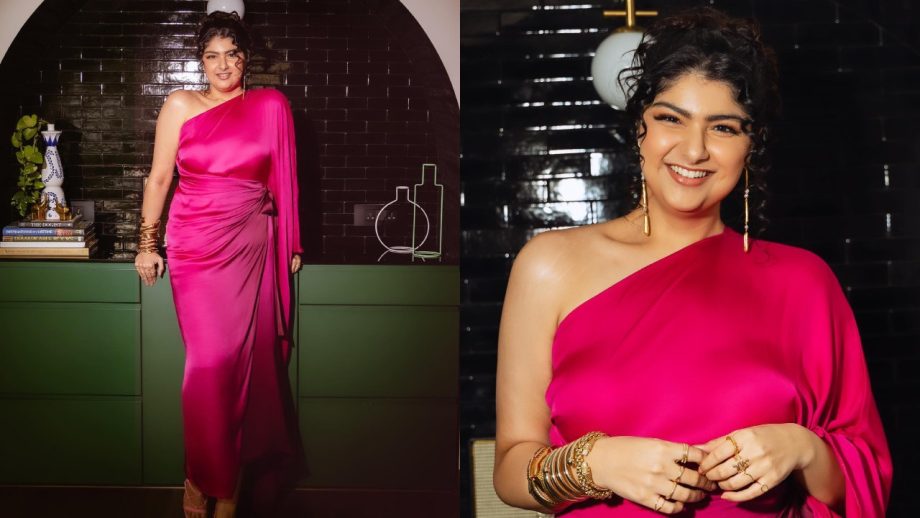 Cocktail Couture: Anshula Kapoor glows in one-shoulder midnight plum dress, check out 862715