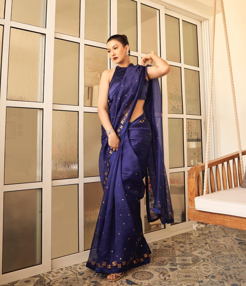 Deepika Singh, Gauahar Khan, And Rupali Ganguly's Simple Saree Elegance With Designer Blouse 862820