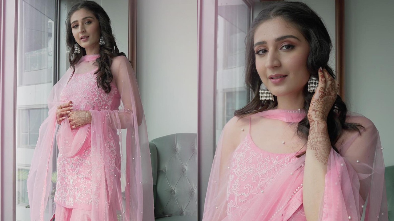 Dhvani Bhanushali Turns Desi Barbie In Rose Pink Sharara Suit, See Photos