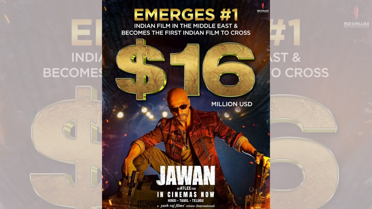 Emerged as the #1 Indian film in the Middle East, Jawan becomes the first film to cross the $16 Million collection in the UAE 858589