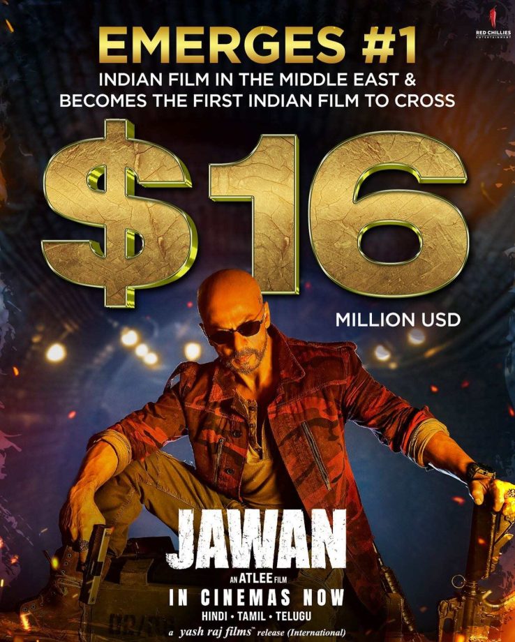 Emerged as the #1 Indian film in the Middle East, Jawan becomes the first film to cross the $16 Million collection in the UAE 858588