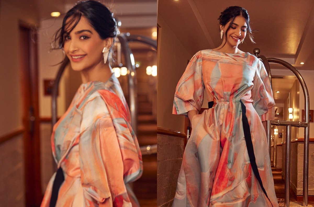 Fashion Goals: Sonam Kapoor Turns Princess In Digital Print Satin Gown With Statement Earrings 859246