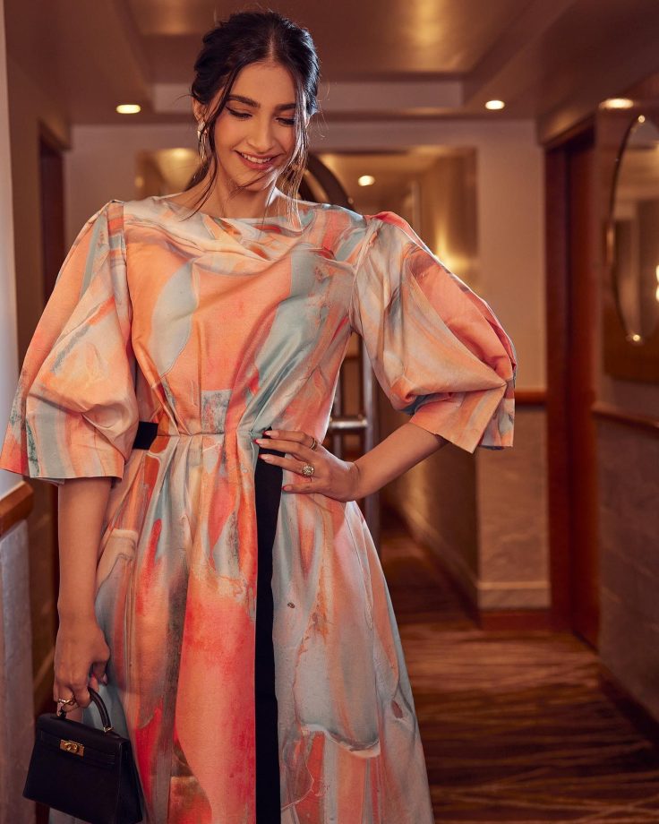 Fashion Goals: Sonam Kapoor Turns Princess In Digital Print Satin Gown With Statement Earrings 859238