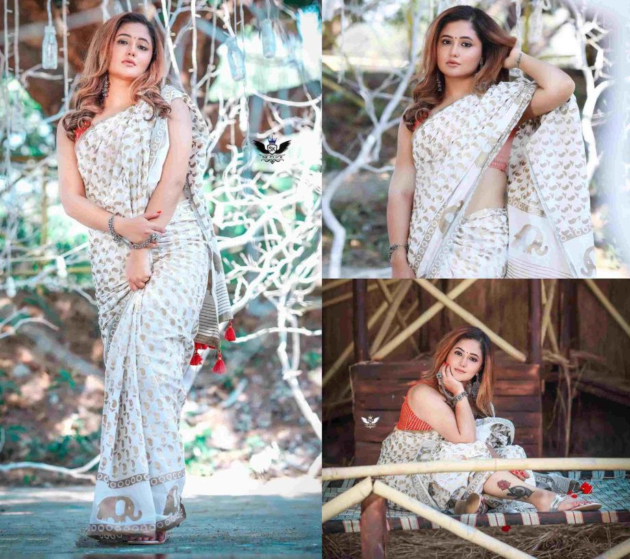 Flow festive this season in designer sarees! Mouni Roy, Rashami Desai & Niti Taylor’s picks 860888