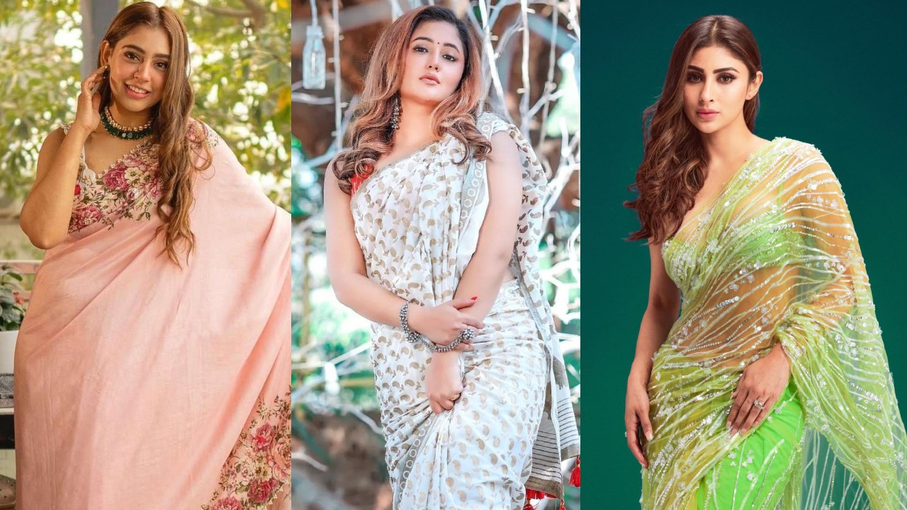 Flow festive this season in designer sarees! Mouni Roy, Rashami Desai & Niti Taylor’s picks 860891