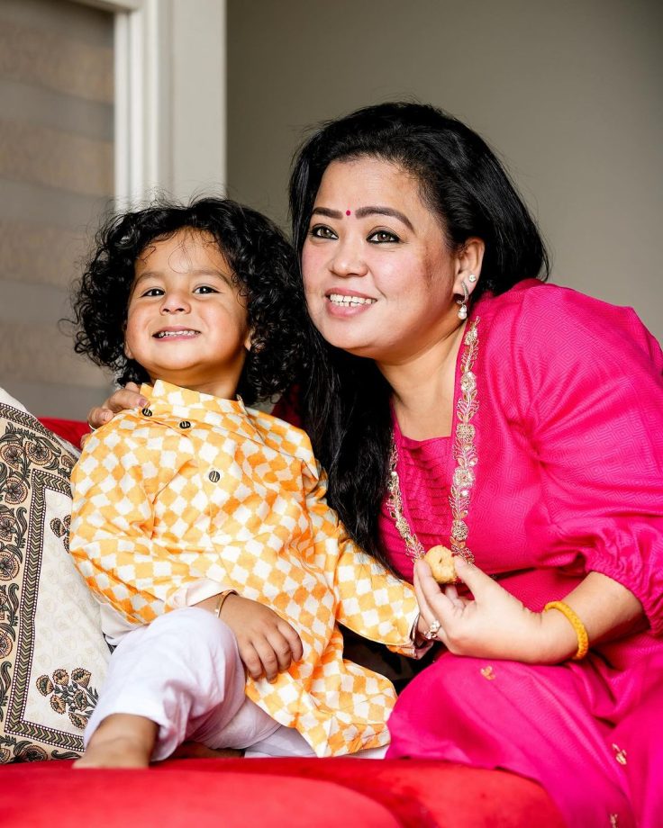 In Photos: Bharti Singh Poses Candid With Son Golla In Traditional Outfit 865578