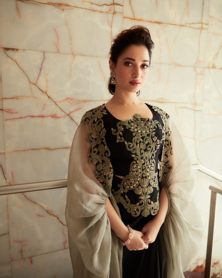 In Photos: Tamannaah Bhatia turns muse in black embellished ethnic gown 864503