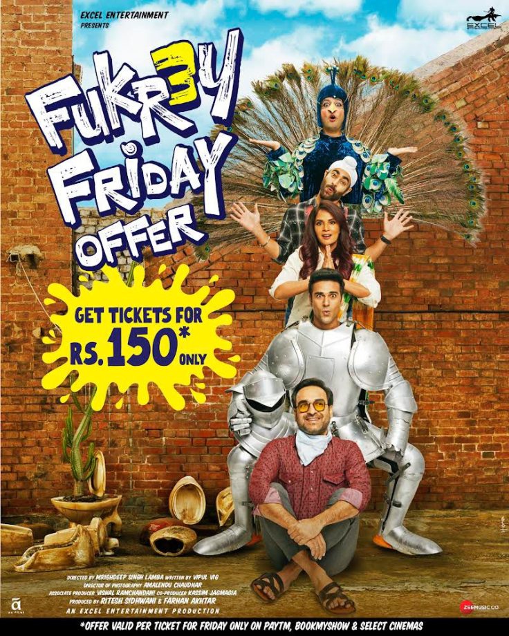 It's time to enjoy the unlimited fukrapanti with the Fukrey 3 Friday offer! Tickets are available at only Rs. 150! 858703