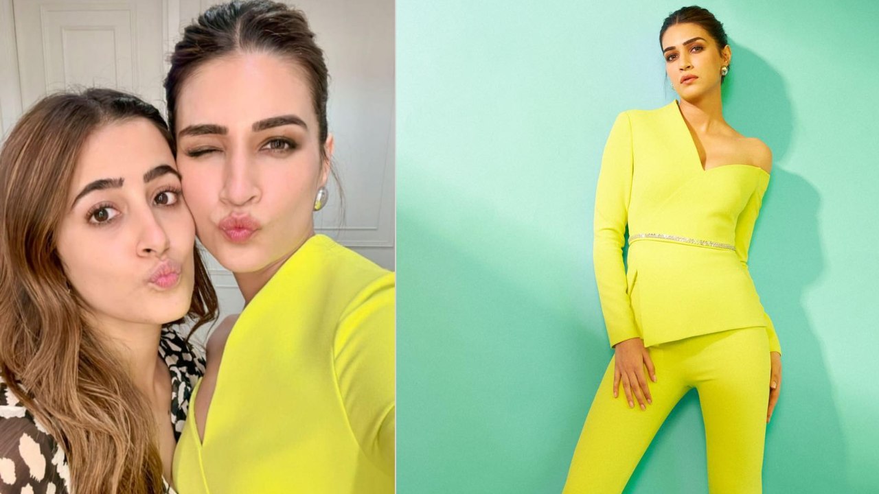 Kriti Sanon reunites with sister Nupur, stuns in lime green co ord set 858924