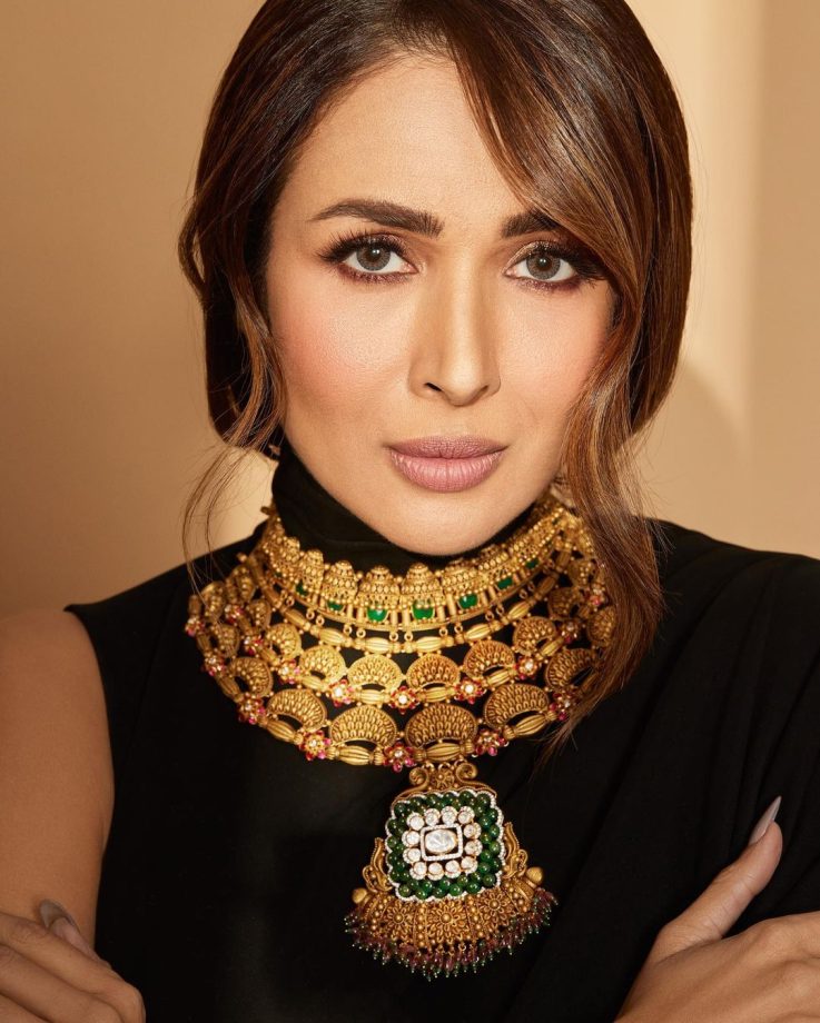 Malaika Arora drips with glam in heavy gold choker neckpiece and black ensemble 865424