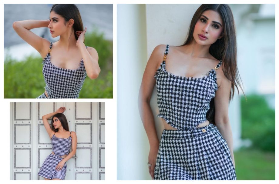 Mouni Roy's chic checkered outfit wins hearts on social media 860192