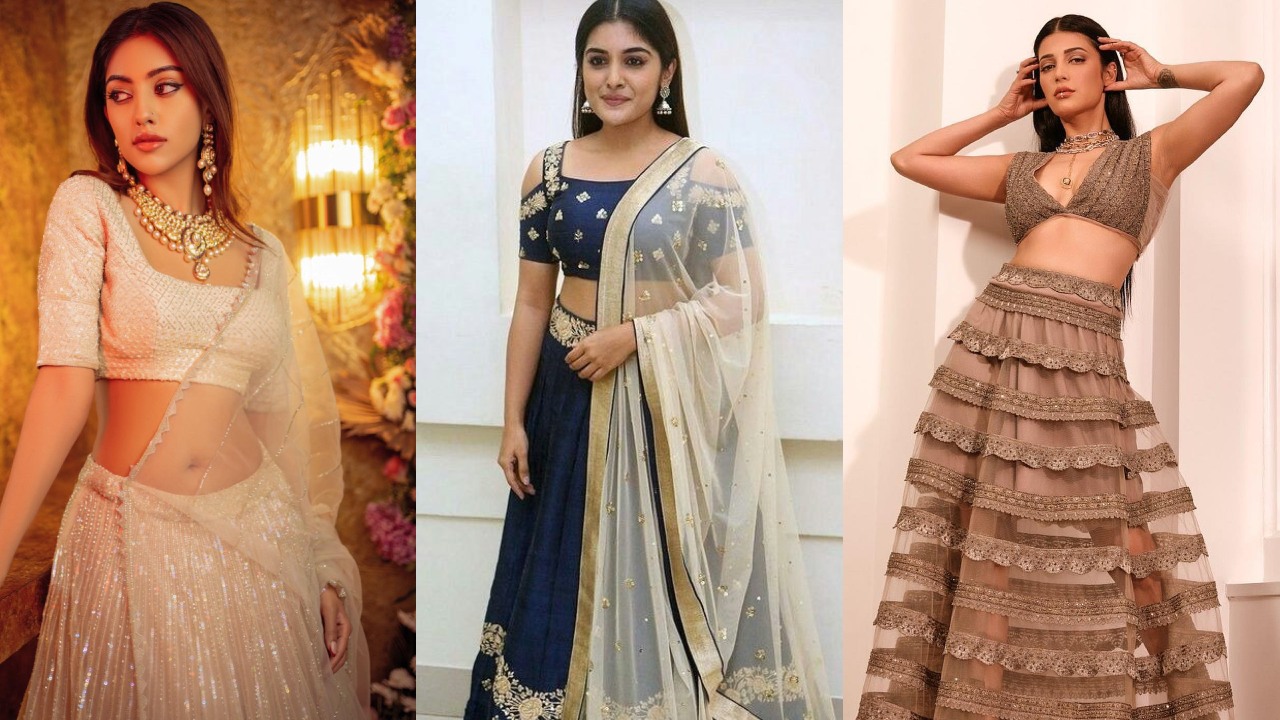 Navratri Dress Code For Women: Shruti Haasan, Anu Emmanuel & Nivetha Thomas’ crop top lehengas to steal 861586