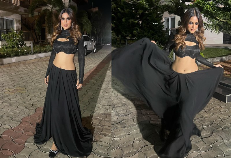 Nia Sharma Dazzles In All-Black Look for Halloween 865487