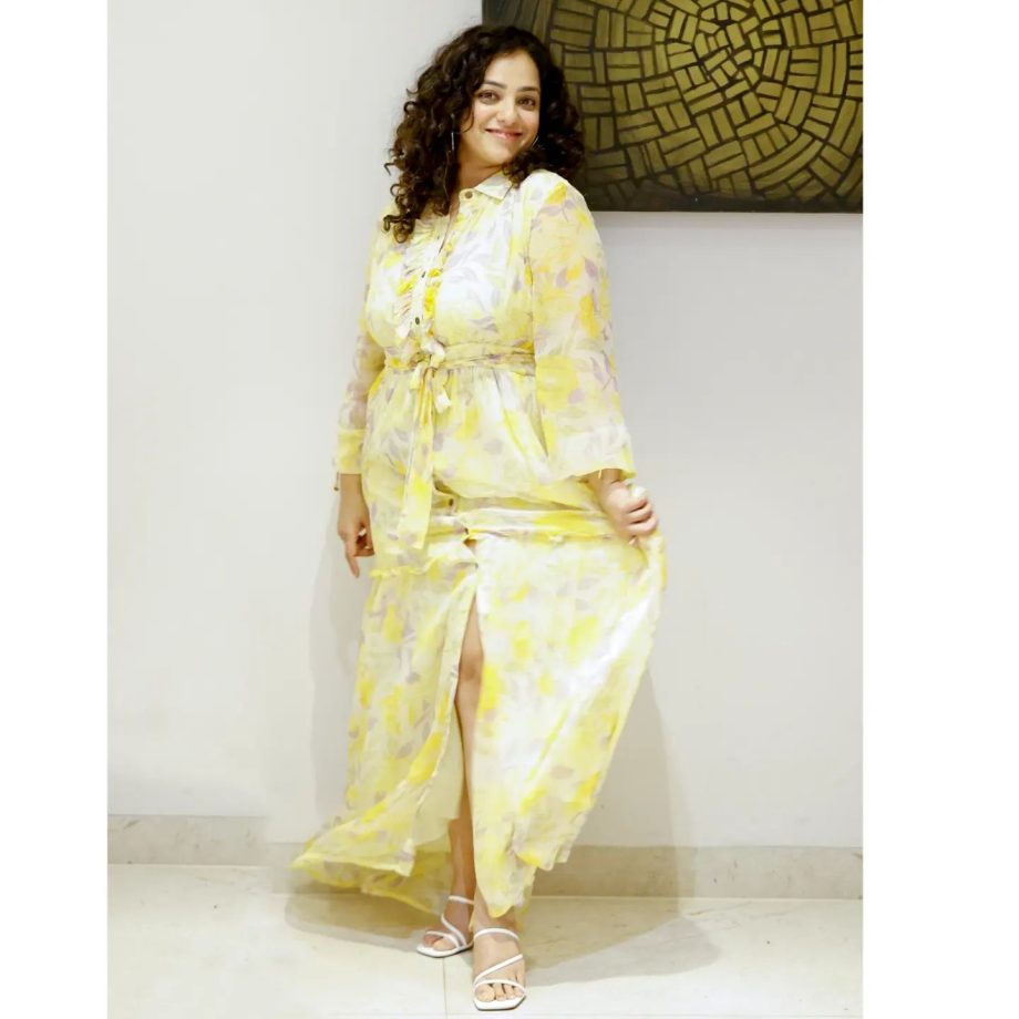 Nithya Menen's Chiffon Maxi Dress Worth Rs. 4,500 Is Comfy Autumn Staple 863803