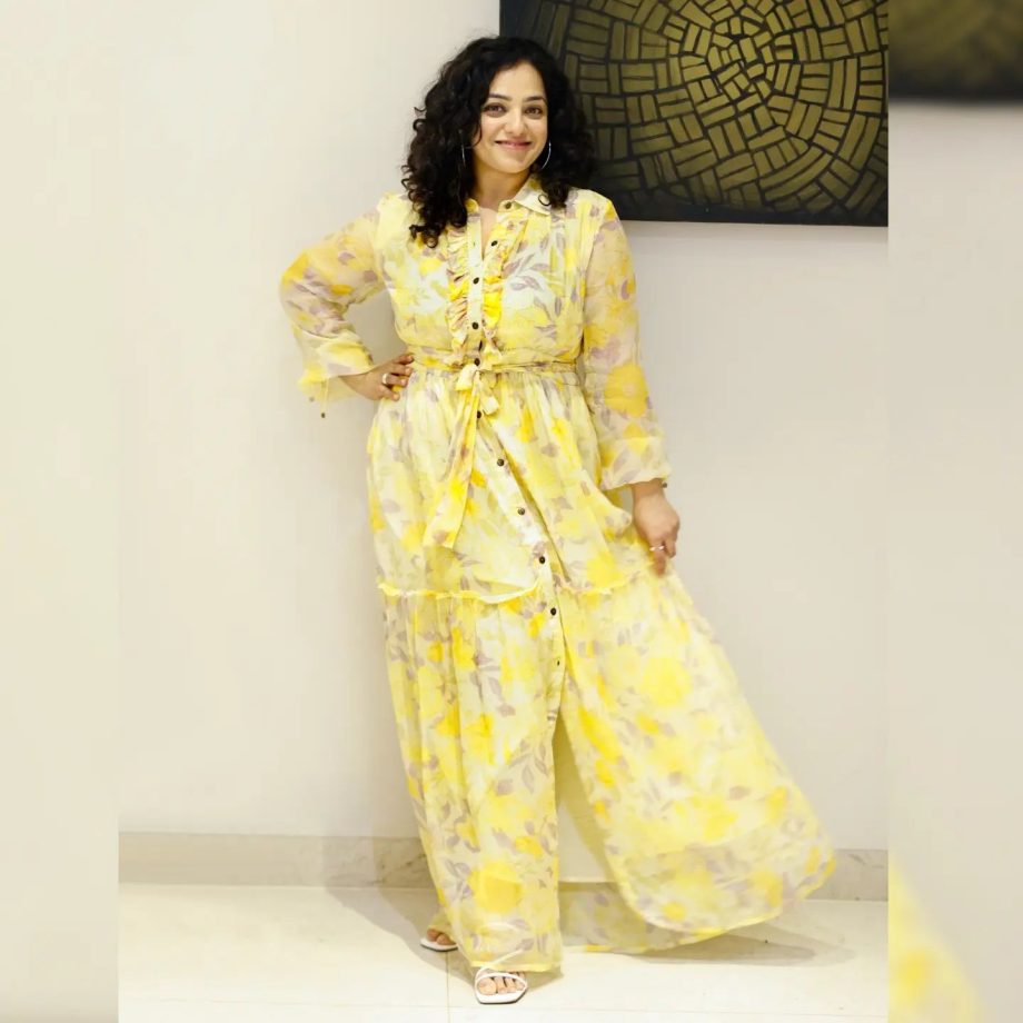 Nithya Menen's Chiffon Maxi Dress Worth Rs. 4,500 Is Comfy Autumn Staple 863804