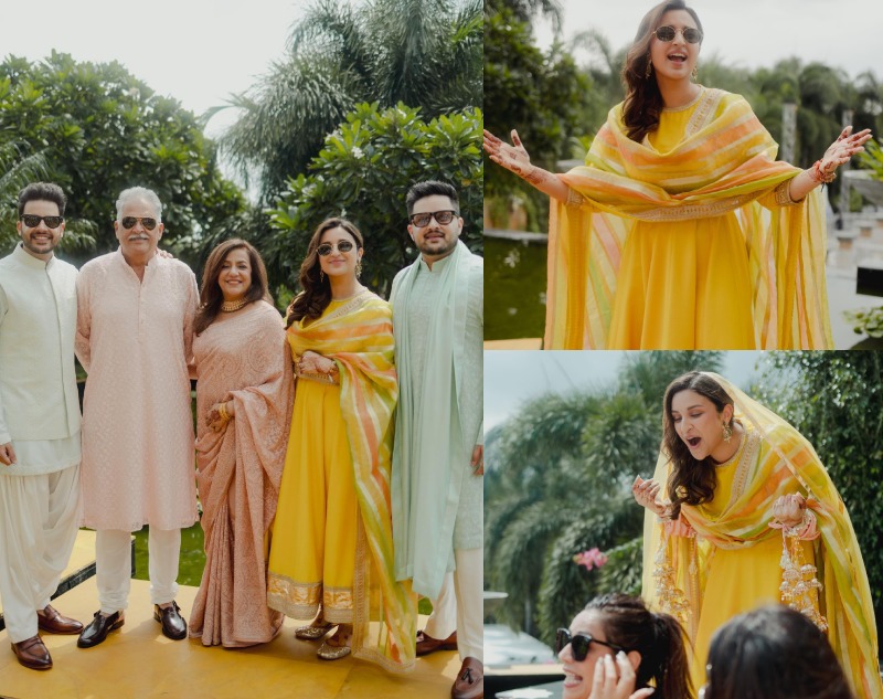 Priceless Moments From Parineeti Chopra's Choora Ceremony In Yellow Anarkali Suit 864475