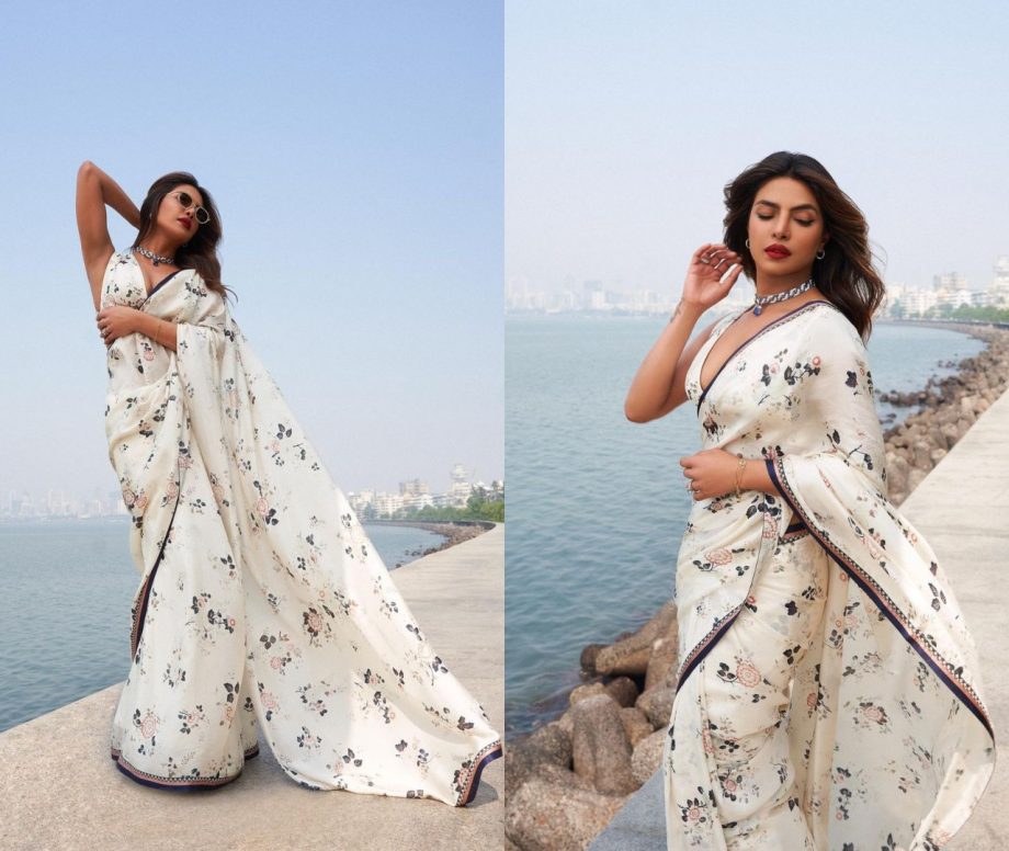 Priyanka Chopra Redefines Elegance In White Sabyasachi Saree 865572