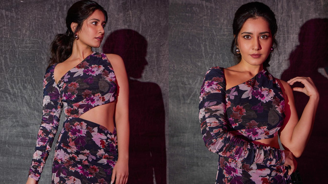 Raashi Khanna Turns Muse In Floral Cut-out Dress With Statement Handbag, Take Cues 864956