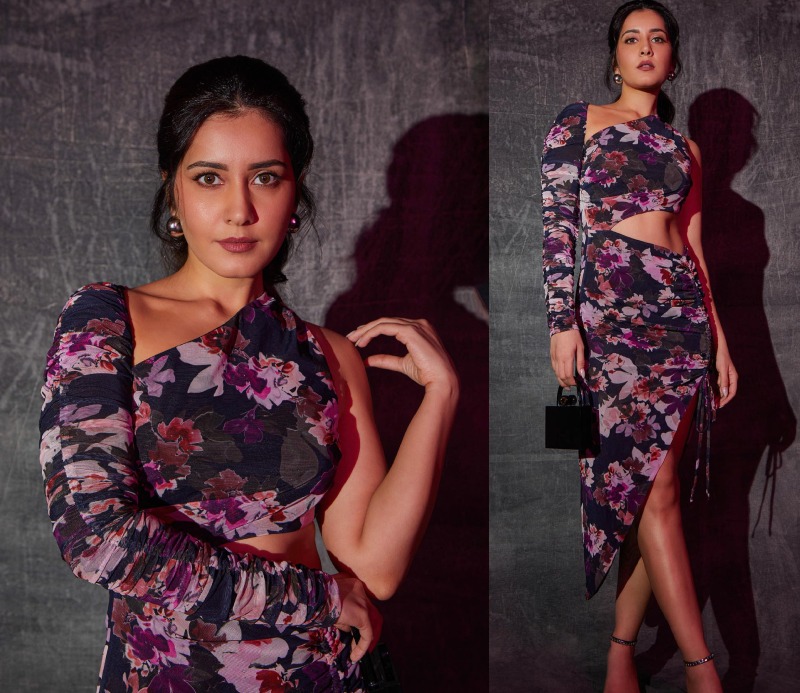 Raashi Khanna Turns Muse In Floral Cut-out Dress With Statement Handbag, Take Cues 864953