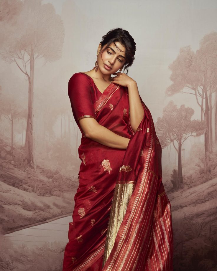 Samantha Ruth Prabhu Dazzles In Red Saree, Darshan Raval Lovestruck 865186
