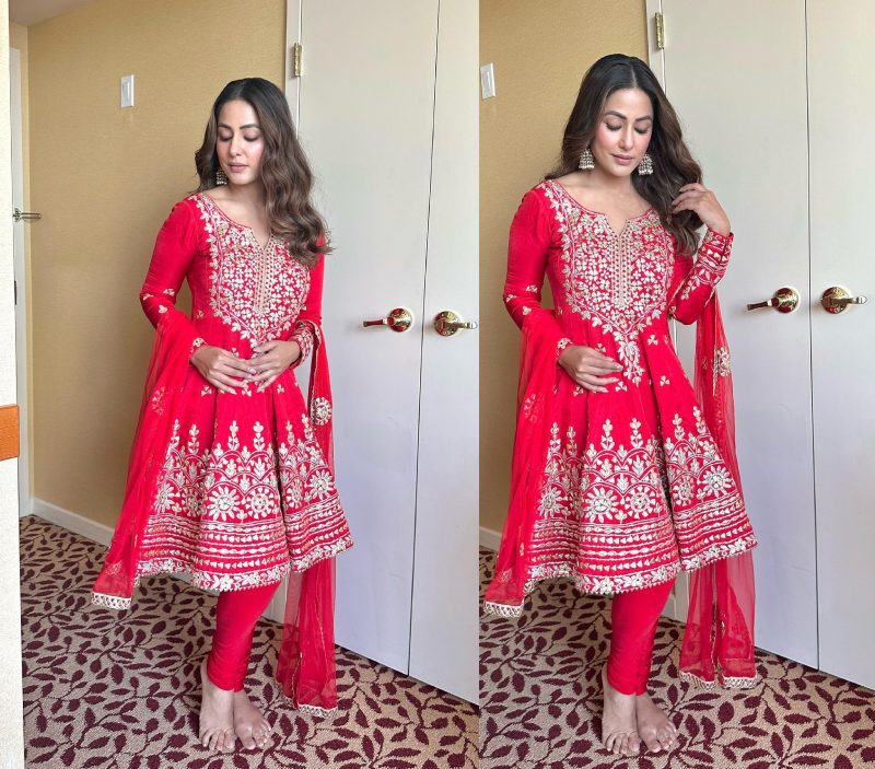 Shraddha Arya & Hina Khan's Three-piece Traditional Outfit Are Trendy Festive Wear 863883