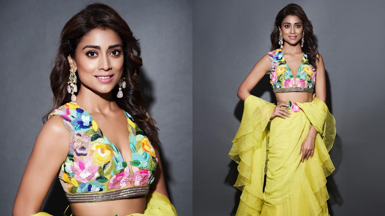 Shriya Saran Looks Breathtaking In Elegant Yellow Ruffle Saree, Fans Lovestruck 858285