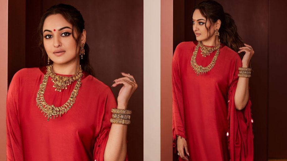 Sonakshi Sinha In Kaftan Set Or Sonam Kapoor In Anarkali: Whose Red Festive Outfit Is Best? 864022
