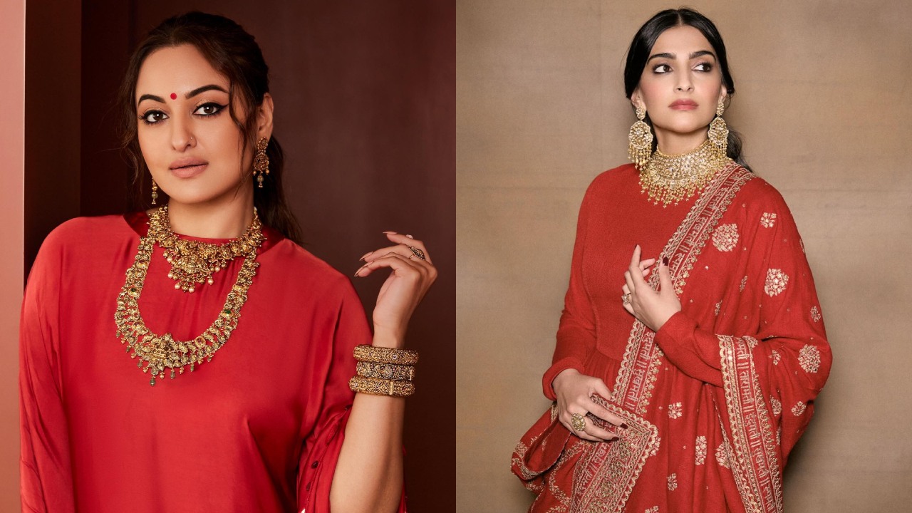 Sonakshi Sinha In Kaftan Set Or Sonam Kapoor In Anarkali: Whose Red Festive Outfit Is Best? 864026