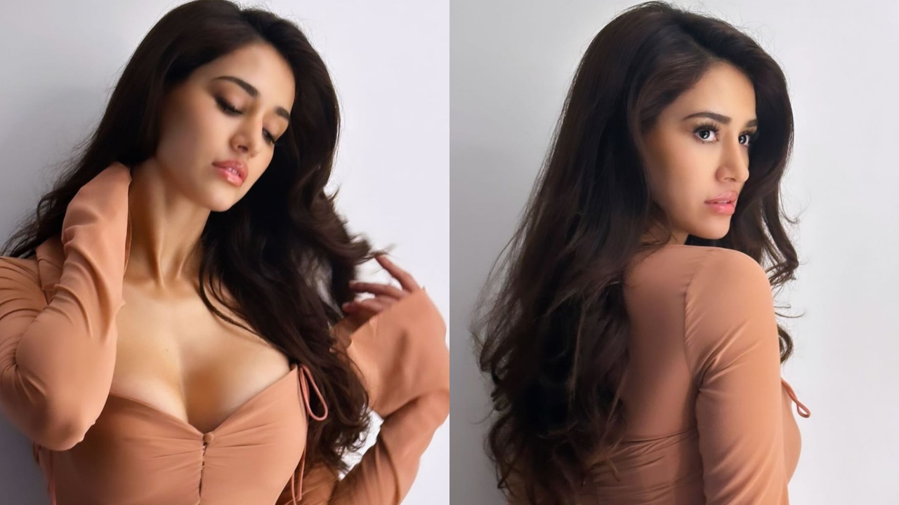 Sultry Alert! Disha Patani spells sass in deep neck beige bodycon dress, see photos 862462