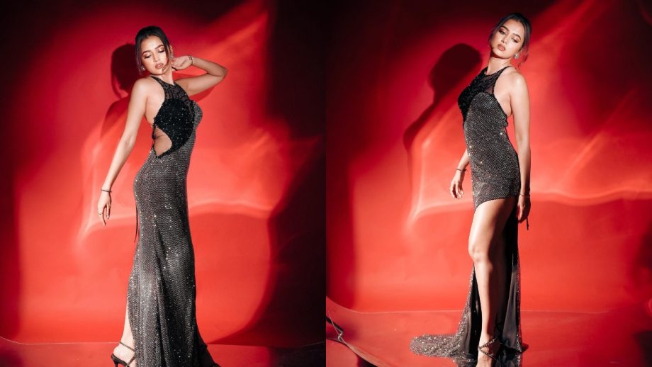 Tejasswi Prakash Looks 'Too Hot' In Black Shimmery Trail Gown, See Photos 865247