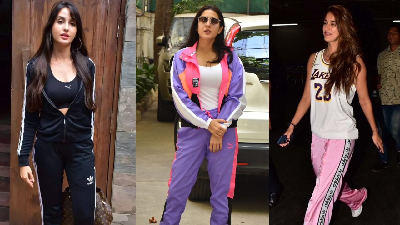 Tracksuits are your travel-ready essentials! Take cues from Disha Patani, Nora Fatehi & Sara Ali Khan 860912