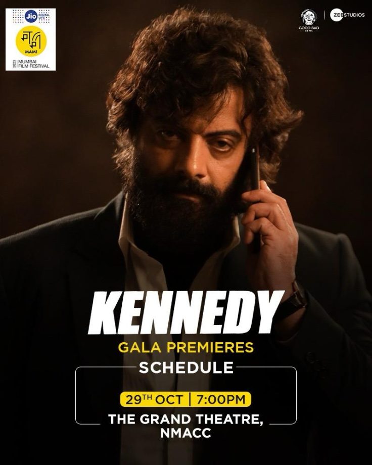 Zee Studios and Good Bad Films's highly anticipated police noir film Kennedy sells out 2000 tickets at Jio Mami FIlm Festival in mere 2 minutes; Generating Worldwide Excitement! 865107