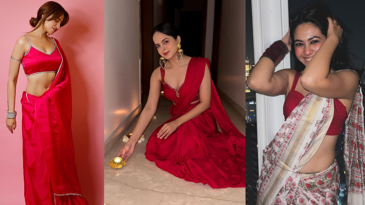 A Red Affair: Palak Sindhwani, Mahira Sharma, and Reem Sameer Sheikh sizzle Diwali in ethnic glam 868861