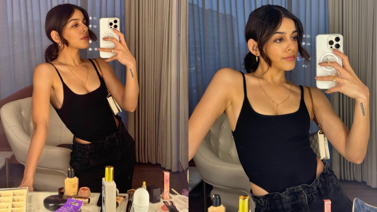 Alaya F's Mirror Selfie In Black Trendy Outfit Is No Miss, Check Out 869227
