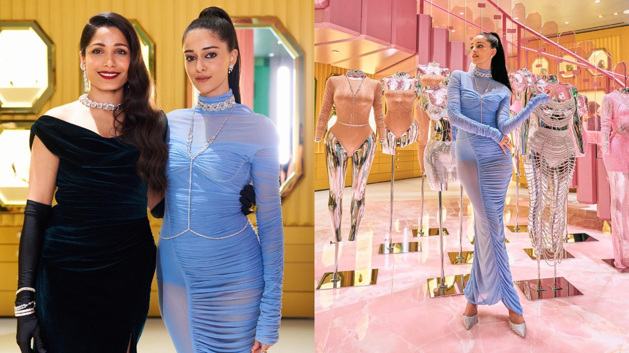 Ananya Panday shines like doll in candy blue bodycon gown [Photos] 867890
