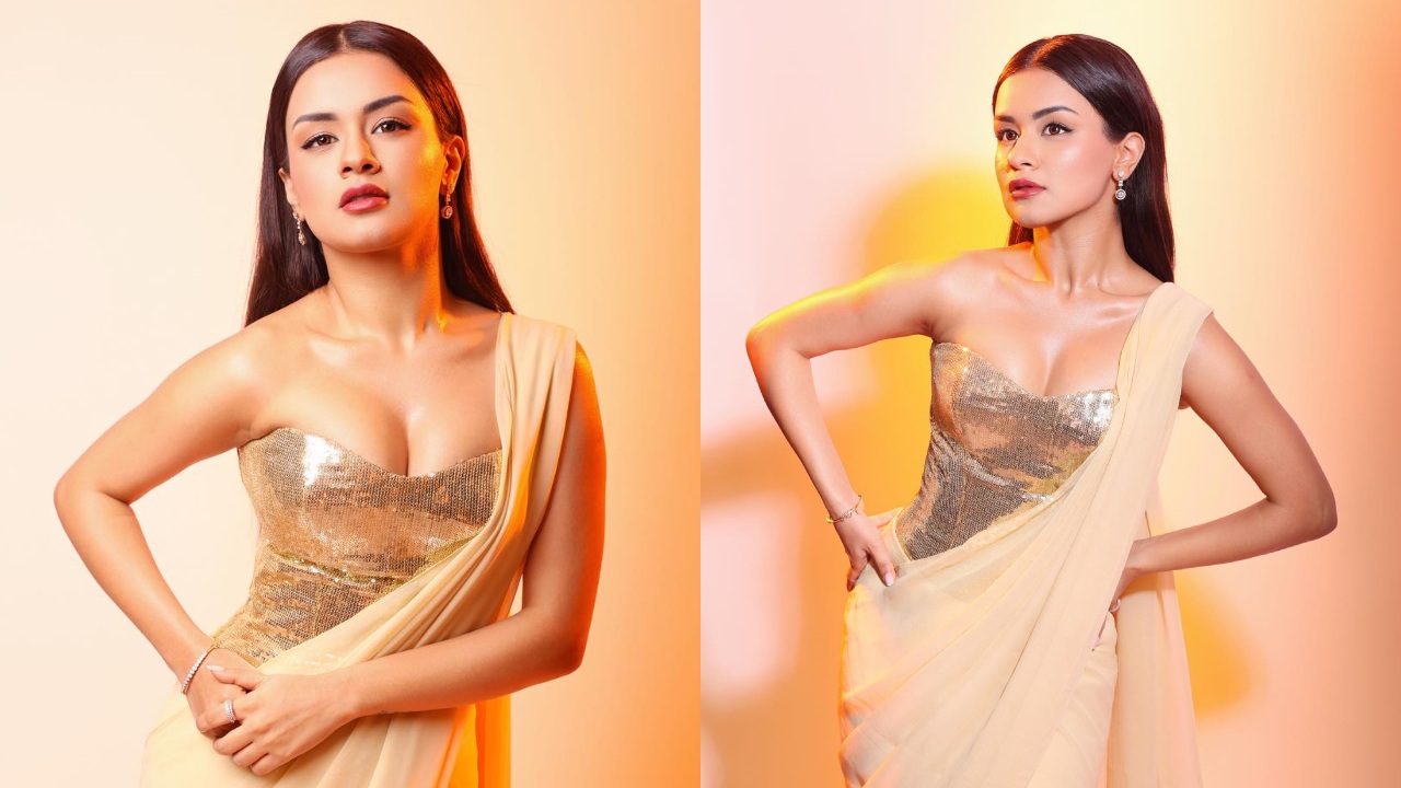 Avneet Kaur Gives Her Desi Saree A Modern Twist With Corset Top, See Here