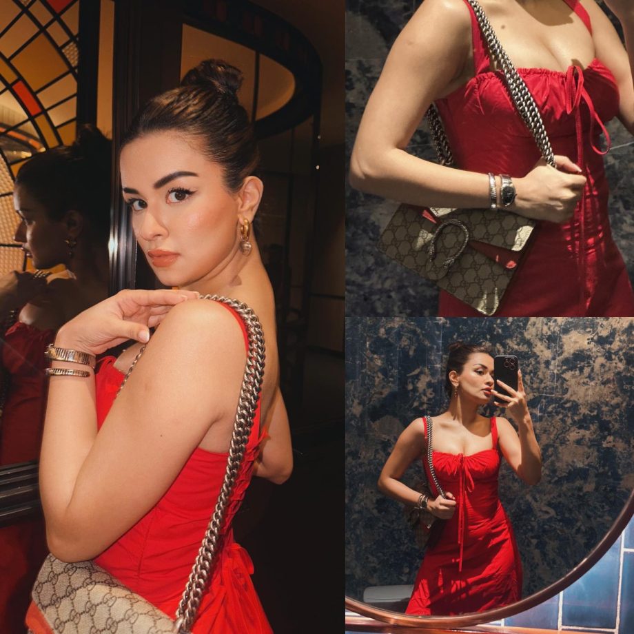 Avneet Kaur's Hot Red Maxi Dress Worth Rs. 4999 Is A 'Darling' Pick For Date Night 871532