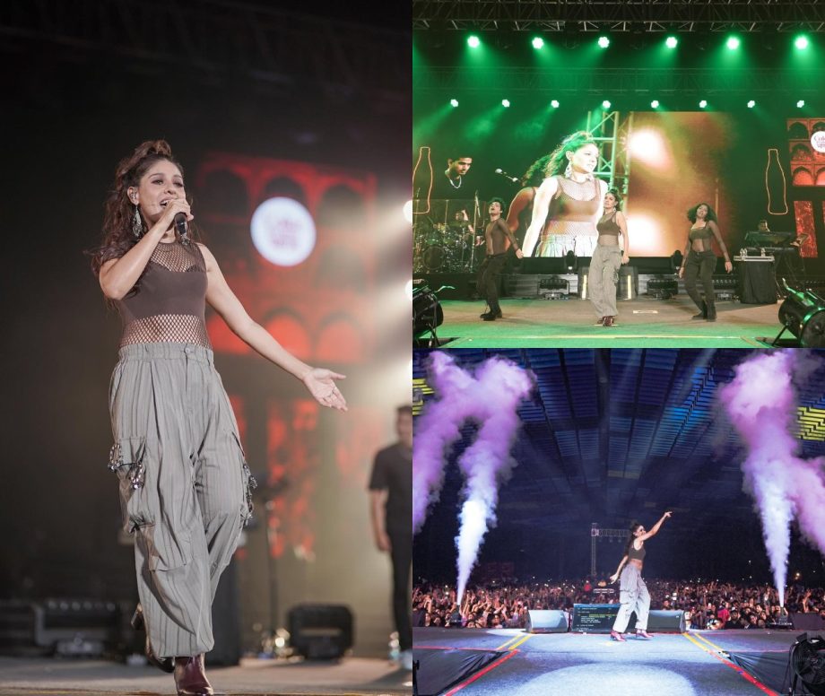 Bombastic! Sunidhi Chauhan epitomises in sheer top and cargo pants 868408