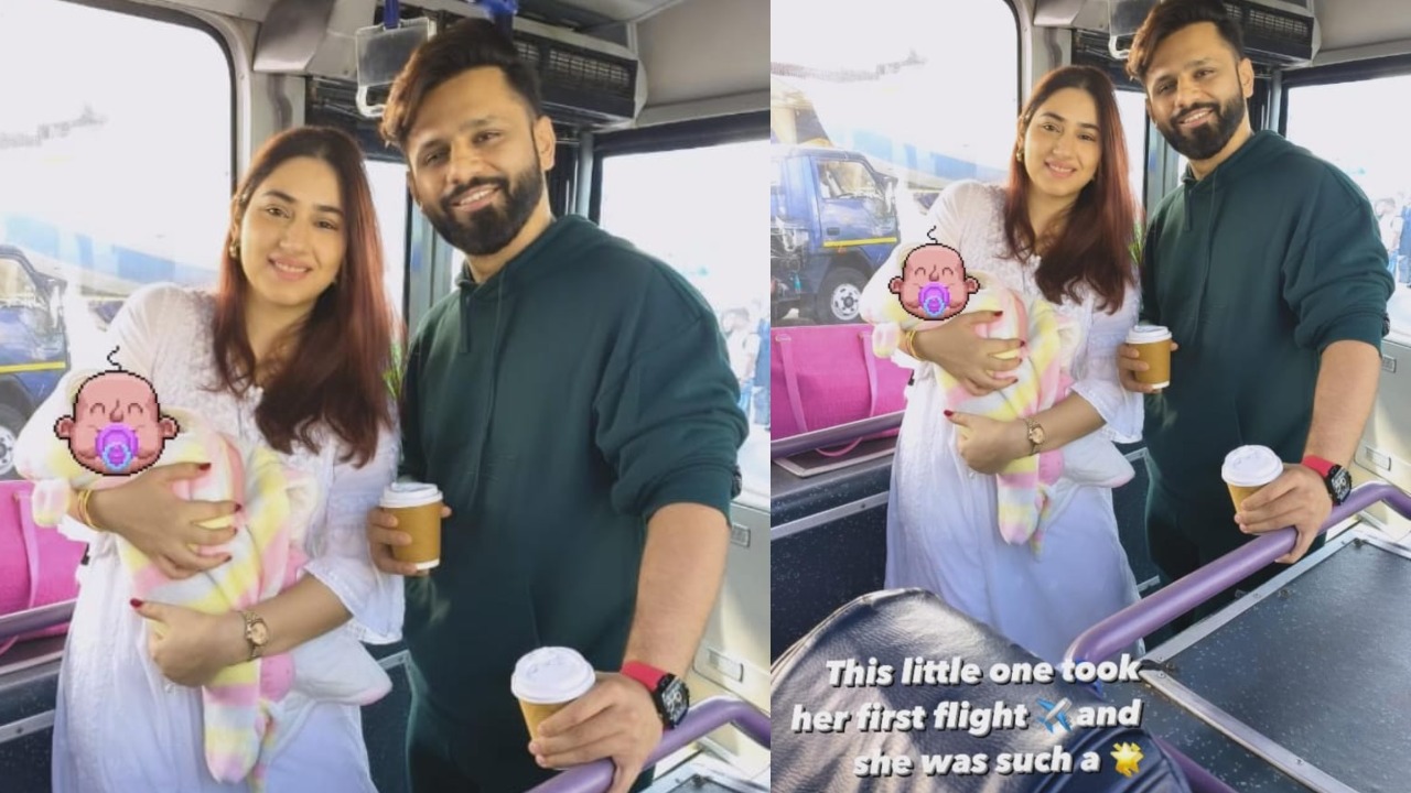 Disha Parmar and Rahul Vaidya’s daughter “Navya” takes her first flight