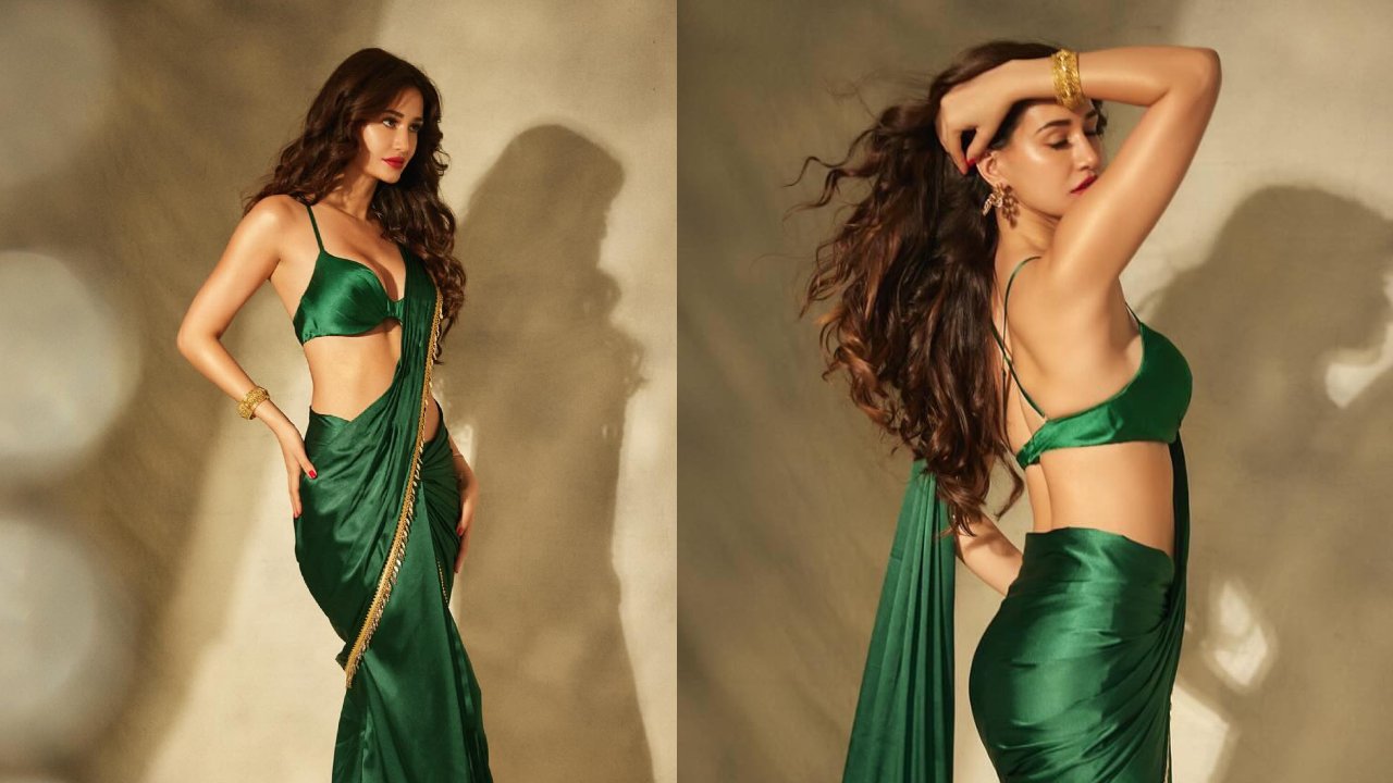 Disha Patani's Bold Green Satin Saree Glam Is Too Hot To Handle, See Here 869510