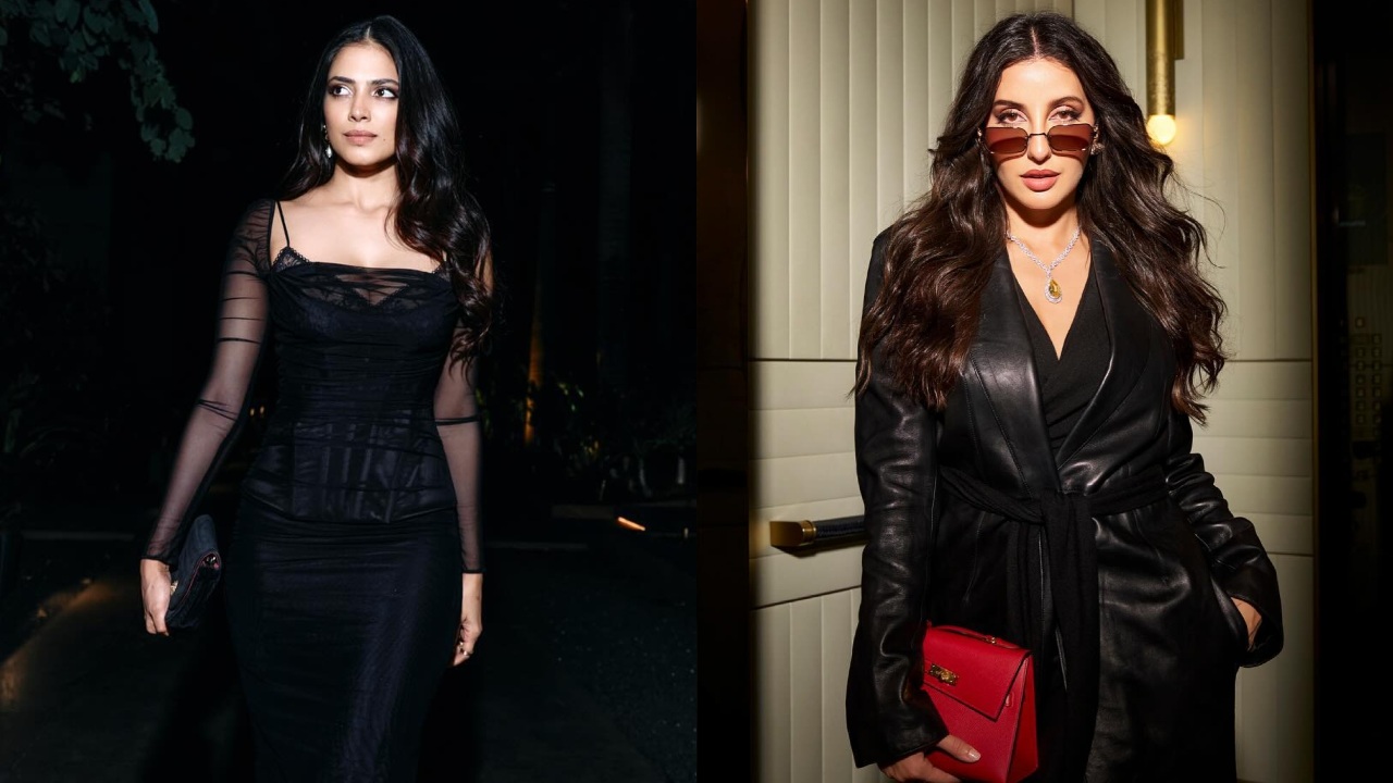Diva duo Malavika Mohanan and Nora Fatehi up sultry quotient in black ensembles 870728