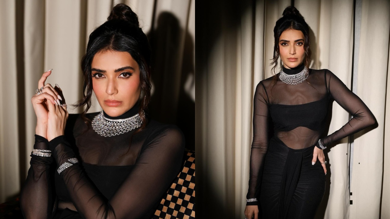 Divine! Karishma Tanna is beauty to behold in black see-through gown 870415