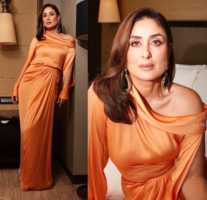 Fashion Battle: Kareena Kapoor VS Saiee Manjrekar: Who Wore Tangerine Satin Gown Better? 867957