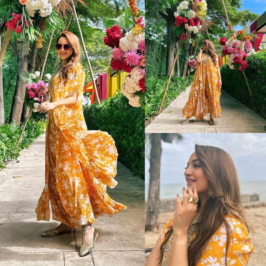 Get The Code To Style 'Haldi' Ceremony In Floral Kaftan Like Sonakshi Sinha 870847