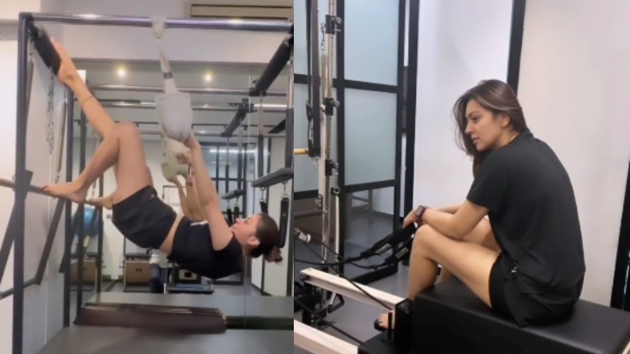 Hansika Motwani Challenges Her Limits, Attempts Difficult Workout, Watch 870161