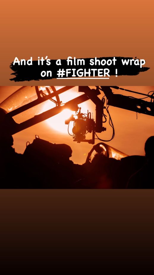 It's a film wrap for Hrithik Roshan and Deepika Padukone starrer India’s first aerial action film 'Fighter'! 866232