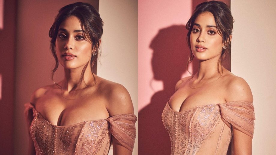 Janhvi Kapoor turns heads in corset nude glittery gown [Photos] 867188