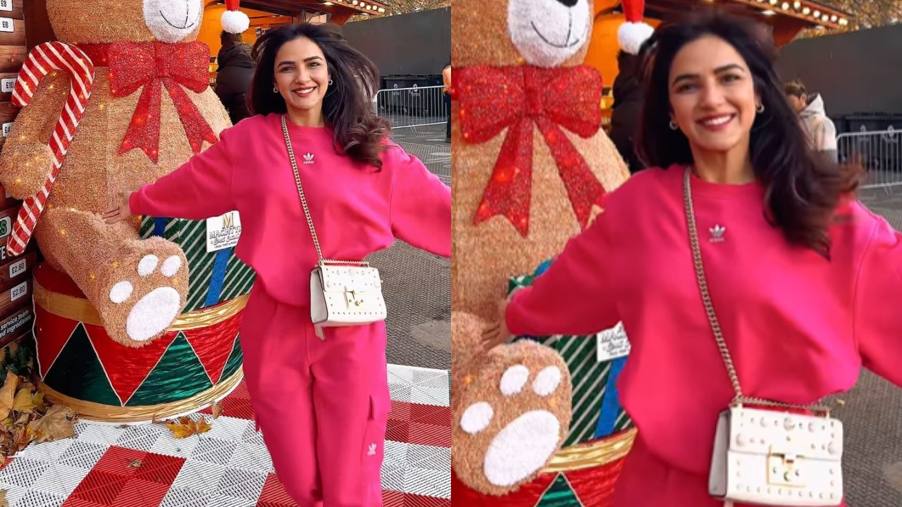 Jasmine Bhasin gives barbiecore casual  spin in oversized tracksuit, check out