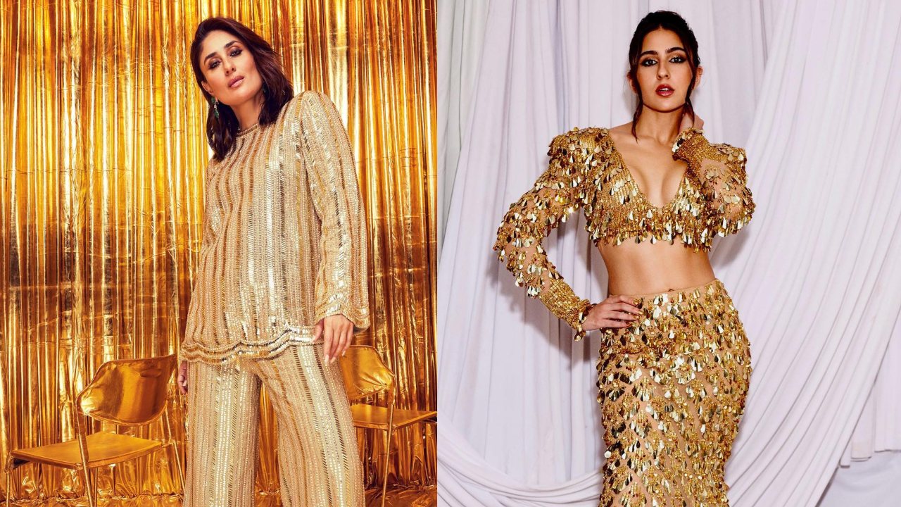Kareena Kapoor & Sara Ali Khan Make Heads Turn In 'Glitter' And 'Glam' Outfits, Take A Look 866305