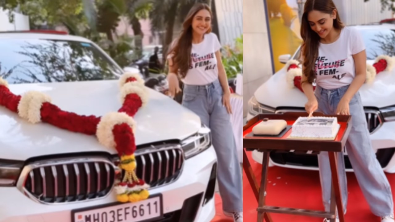 Krystle D'Souza welcomes home a BMW on Dhanteras 868229